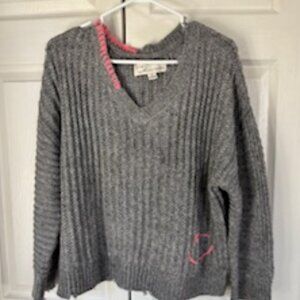 Vintage Havana Whipstitch Grey Sweater size M
